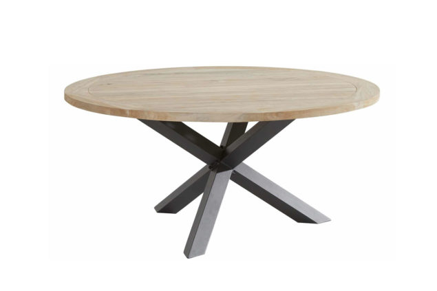 Taste by 4 Seasons Louvre Aluminiumtisch mit Teakholzplatte Ø 160 cm * SALE *
