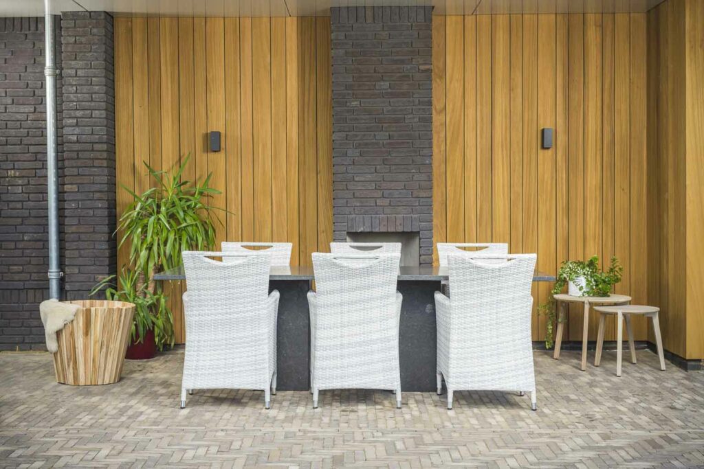 Garden Delight Djoy Gartenmöbel-Set mit Granittisch