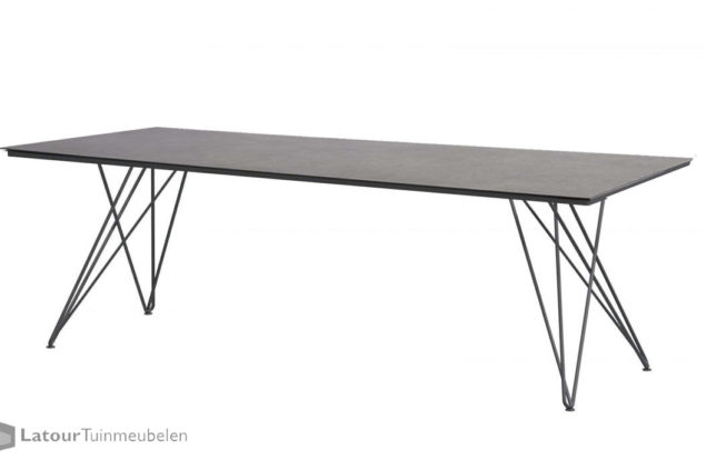 Goa HPL dark top with tampa antracite table
