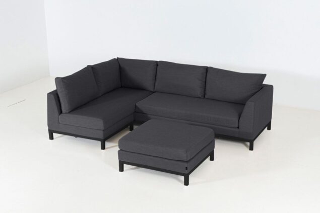 Flow. Square Chaise Sofa sooty rechts