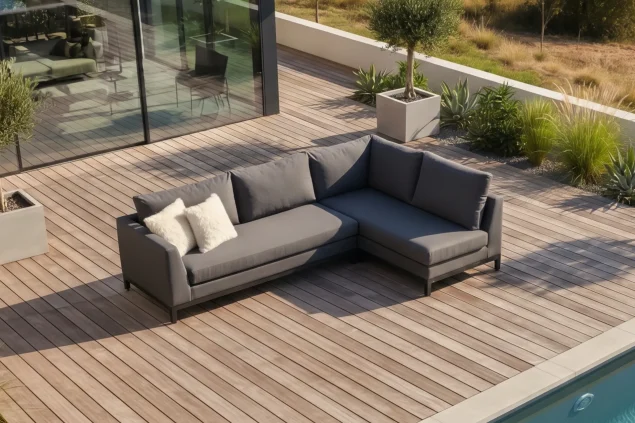 Flow Square chaise sooty