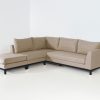 Flow. Square chaise sofa taupe chiné rechts