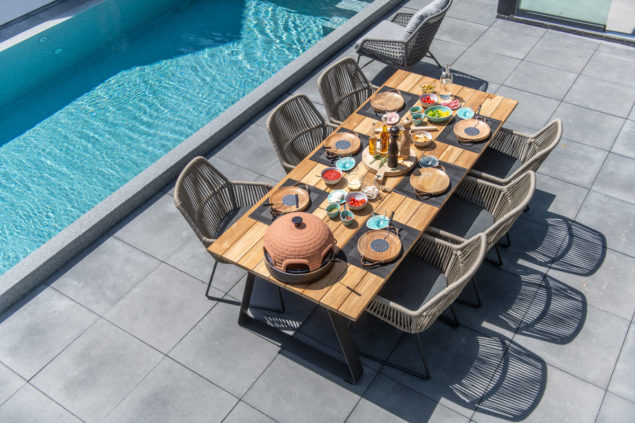 4 Seasons Outdoor Ramblas Esstischgarnitur mit Basso Tisch 240 cm