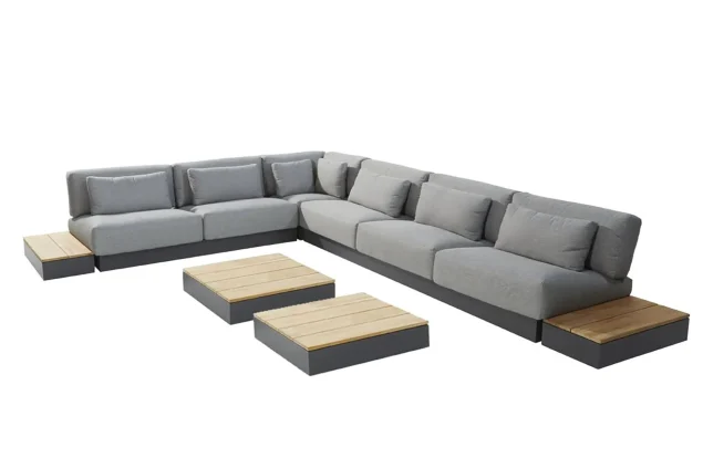 4 Seasons Outdoor Ibiza Plattform-Loungeset XL mit langer Seite links