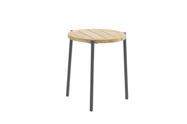 4 Seasons Outdoor Yoga Beistelltisch aus Teakholz / Anthrazit, Ø 45 cm, 55 cm hoch SALE
