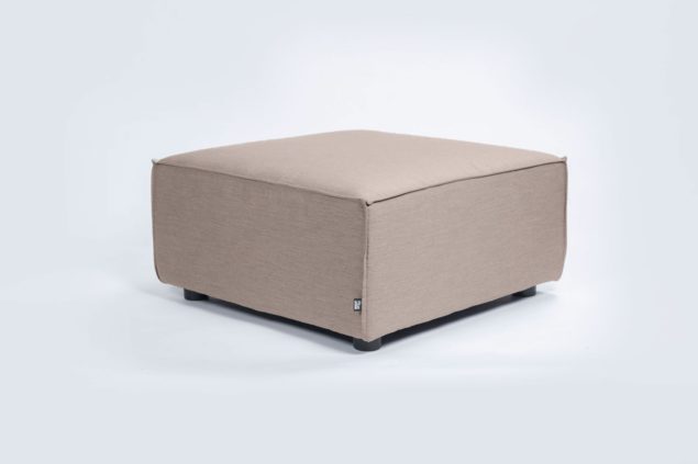 Flow Cube Hocker taupe chiné