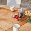 Suns Madre Gartentisch mit ovaler Teakholzplatte detail