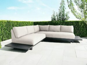 Flow Emerald Ecksofa Graumel Chalk