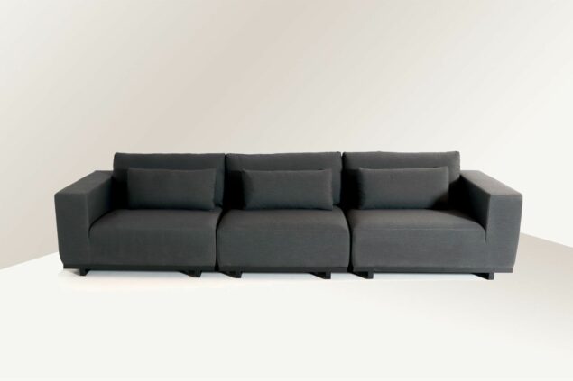 Flow. Lux 3-Sitzer-Sofa sooty