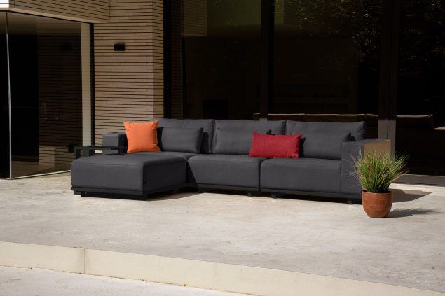 Flow. Lux 3-Sitzer-Sofa sooty