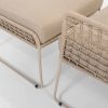 Taste by 4 Seasons Albano Loungesessel latte mit Ottomane Detail