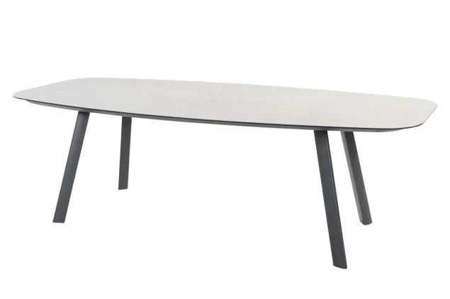 4 Seasons Outdoor Manolo Gartentisch in Anthrazit mit bedruckter Keramikplatte 240 x 103 cm