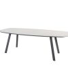 Taste by 4 Seasons Manolo tuintafel barrelvorm antraciet met geprint keramisch blad