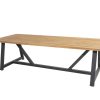 Taste by 4 Seasons Noah Gartentisch aus Edelstahl mit Teakholzplatte 260 x 100 cm