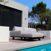 Flow Easey chaise loungebank graumel chalk tweezitselement links
