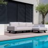 Flow Easey chaise loungebank graumel chalk R
