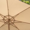 4 Seasons Outdoor Siesta Sonnenschirm PREMIUM sand, Gestell HOLZOPTIK Detail