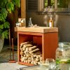 OFYR Butcher Block Storage 90 Corten Teak Wood sfeer