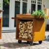 OFYR Classic Corten PRO met houtopslag sfeer