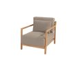 4 Seasons Outdoor Marie Loungesessel naturel teak incl. 3 kussens