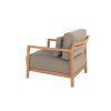 4 Seasons Outdoor Marie Loungesessel naturel teak incl. 3 kussens