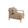 4 Seasons Outdoor Marie Loungesessel naturel teak incl. 3 kussens