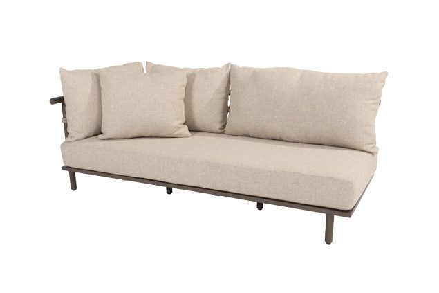 4 Seasons Outdoor Ezra 3-Sitzer Sofa in der Farbe terre mit Armlehne rechts