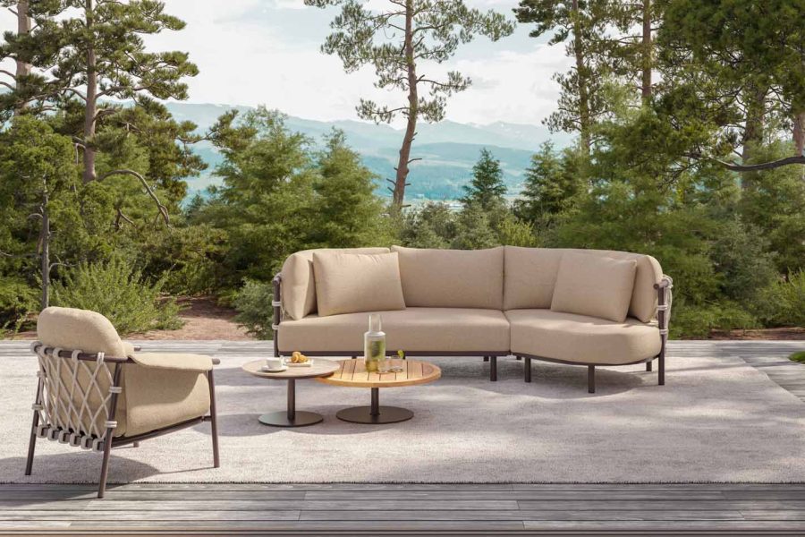 4 Seasons Outdoor Ezra Lounge Sofa Terre mit Sessel