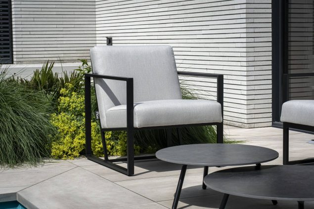 Flow. Lush Loungesessel graumel chalk