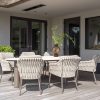 4 Seasons Outdoor Montera dining set terre met Arizona tafel met kiezelvormig blad 240 x 120 cm