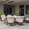 4 Seasons Outdoor Montera dining set terre met Arizona tafel met kiezelvormig blad 240 x 120 cm