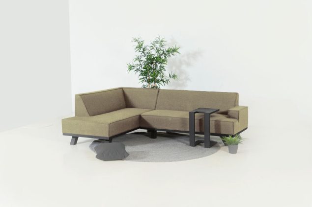 Flow. Quart Chaiselongue Sofa leaf