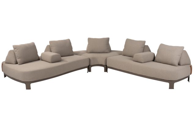 4 Seasons Outdoor  Santorini Eck-Lounge-Sofa terre mit Kuschelecke