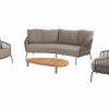 4 Seasons Outdoor Capalbio Lounge-Set terre mit Finn Pebble Tisch