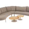 4 Seasons Outdoor Comino Ecksofa latte mit Volta Tischen