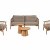 4 Seasons Outdoor Nora loungeset teak mit Pablo Tisch