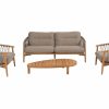 4 Seasons Outdoor Nora loungeset teak mit Finn Tisch