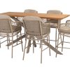 4 Seasons Outdoor Tramonti Bar-Set Latte mit Prado-Tisch 200 x 85 cm