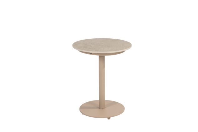 4 Seasons Outdoor Boaz Lounge-Tisch Latte mit runder Keramikplatte Ø 45 cm (H55)