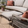 4 Seasons Outdoor Botanic Lounge Set mit Hocker und Boaz Tische latte detail