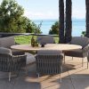 4 Seasons Outdoor Comino low dining set latte mit Prado Tisch