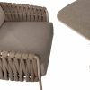 4 Seasons Outdoor Comino niedrige Esstischgarnitur latte met Nevada tafel - detail