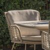 4 Seasons Outdoor Fabrice dining set latte met Prado Barrel tafel met keramisch blad 240 x 110 cm - detail