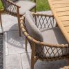 4 Seasons Outdoor Nora dining set naturel teak met Capri tafel 240 x 110 cm - detail