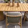 4 Seasons Outdoor Nora Esstischgarnitur naturel Teakholz met Capri tafel  240 x 110 cm - detail