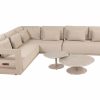 4 Seasons Outdoor Metropolitan hoek loungebank latte met Boaz tafels