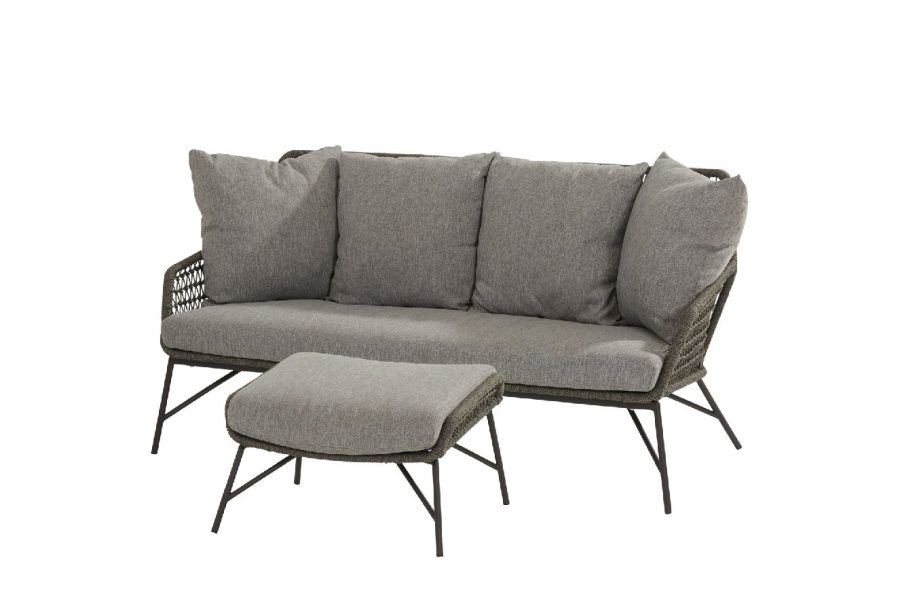 4 Seasons Outdoor Babilonia 2,5-sitziges Loungesofa mit 1 Fußhocker