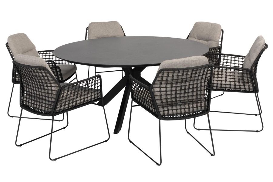 Taste by 4 Seasons Rhodos Gartenmöbel-Set mit Locarno-Tisch Ø 160 cm