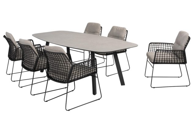 Taste by 4 Seasons Rhodos Gartenmöbel-Set mit Manolo Tisch 240 x 103 cm