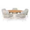 Suns Dolce low dining set camel sand met Suns Grado tafel